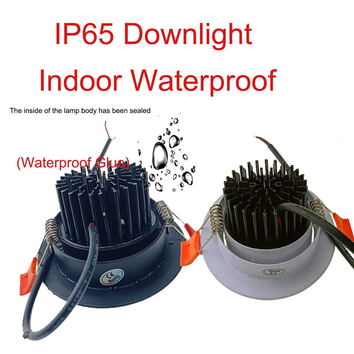 Rotate 220V LED downlight IP65 IP66 IP67 Outdoor waterproof 5W 7W 9W 12W Kitchen bathroom toilet eaves ceiling lamp Spot light