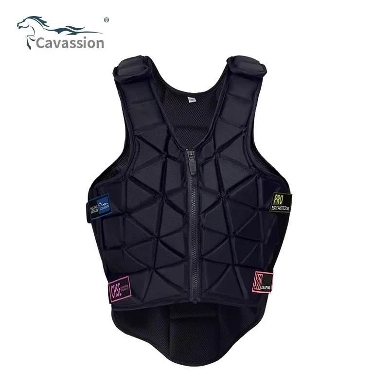 

Cavassion horse riding equestrian equipments rider vest horse back body protector adjustable harness