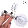 1Pc 25mm Double Lenses Magnifying Glass Stainless Steel Clip  Rotatable Mini Magnifier Diameter Monocular 1