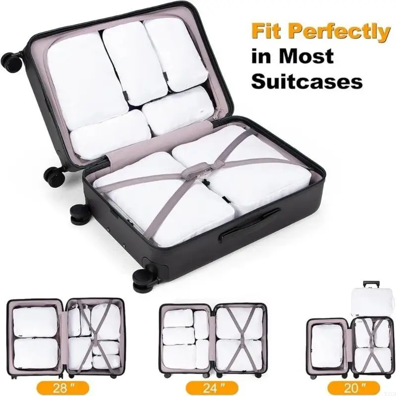 10pcs Expandable Packing Cubes Accessory for Travel Luggage Organization 72XD 2