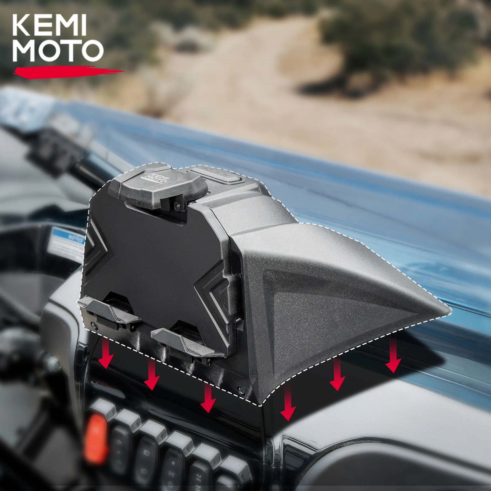 Kemimoto Utv Electronic Device Tablet Holder Storage Box For Cfmoto