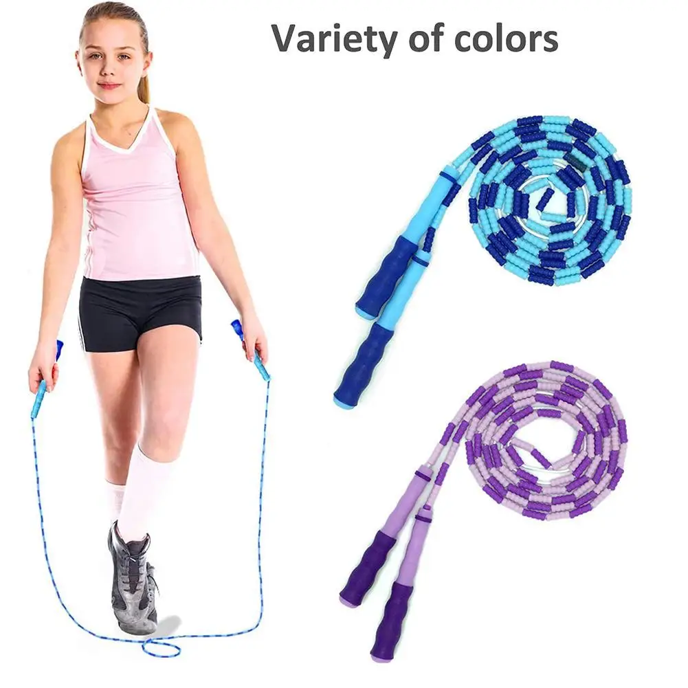 Tricks Skills Jump Skipping Skip Rope Pvc Bamboo Soft Beaded Beads