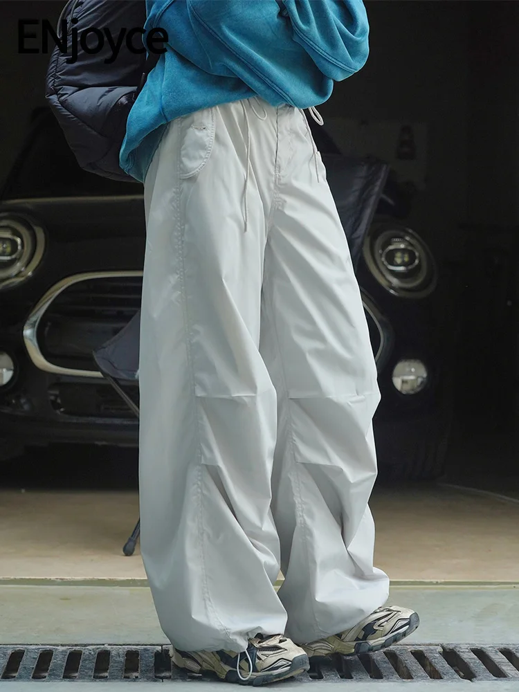 

Женские утепленные брюки-карго ENjoyce, уличные двухслойные брюки с заниженной талией, свободные уличные штаны в американском стиле, зима 2023