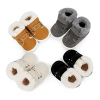 Citgeett Winter Infant Baby Boys Girls Boots Closure Boots Warm Baby First Walker Shoes 6