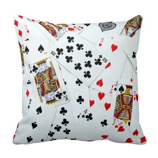

Playing Cards Games Room Poker Night Cushions Printing Pillow Case