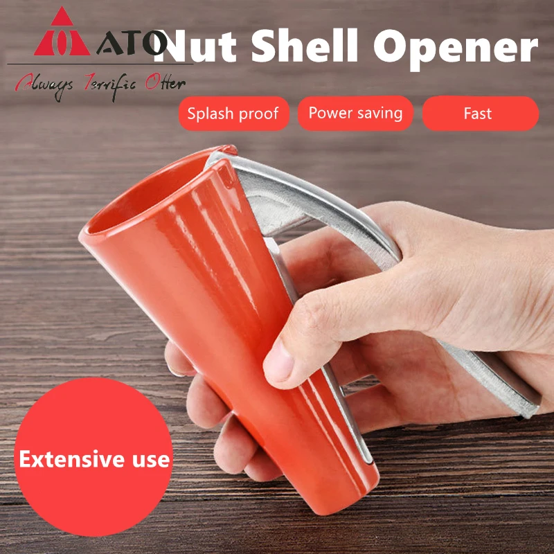 

ATO Funnel Nutcracker Kitchen Novel Walnut Opener Pliers to Open Walnuts Gadget Hazelnut Clip Nut Tongs Sheller