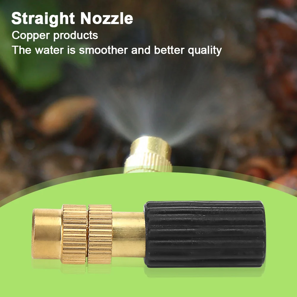 5pcs Atomization Nozzle Adjustable Micro Watering Sprinklers Copper Automatic Spraying Connecting 4/7 Hairpipe Irrigation Tools