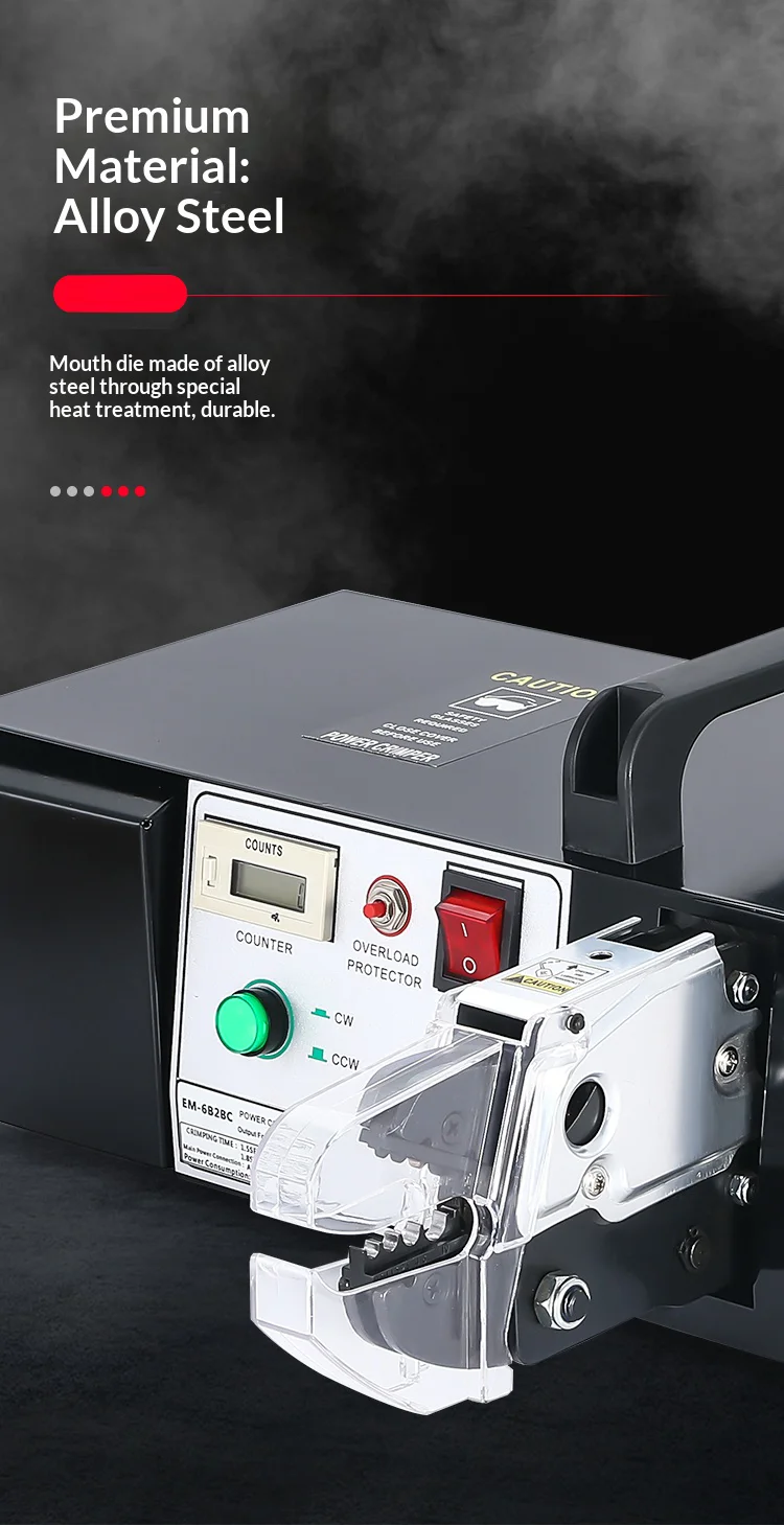Electric Terminal Crimping Machine EM-6B2BC 0.25-35mm Wire Stripping Cutting Fun