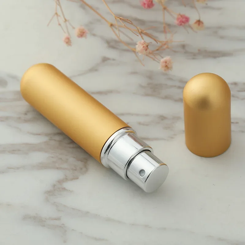 5PCS 5ml Mini Refillable Perfume Bottle Aluminum Perfume Spray Bottle Container with Empty Atomizer Bottles For Travel