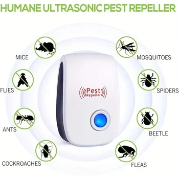 1/3/6 ultrasonic insect repellents to protect your home, kitchen, office, hotel, and warehouse from pest infestation! 2