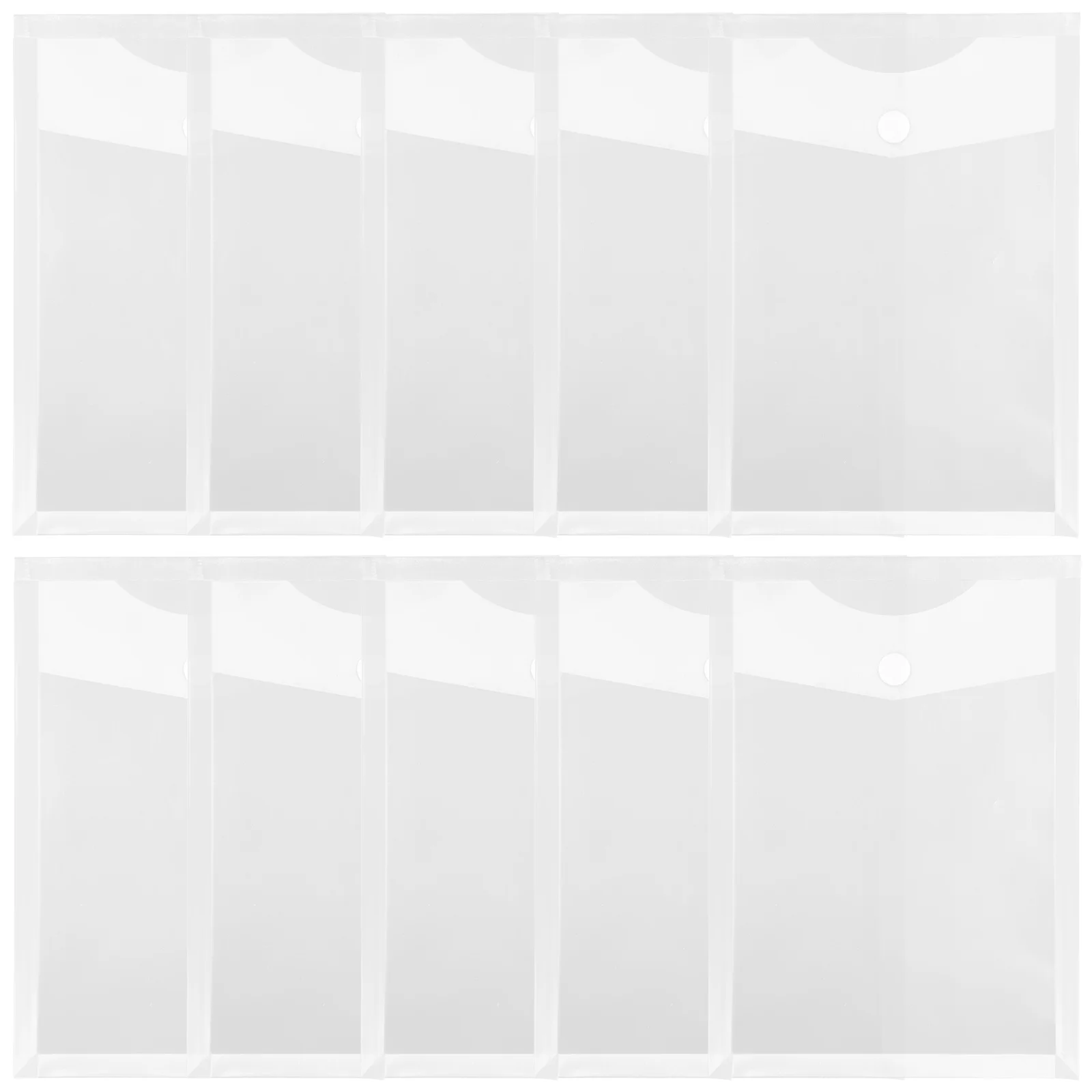 

10 Pcs Document Bag Plastic Folders Clear File Bags Storage Receipt Organizer Pp Transparent Holder Holders Office