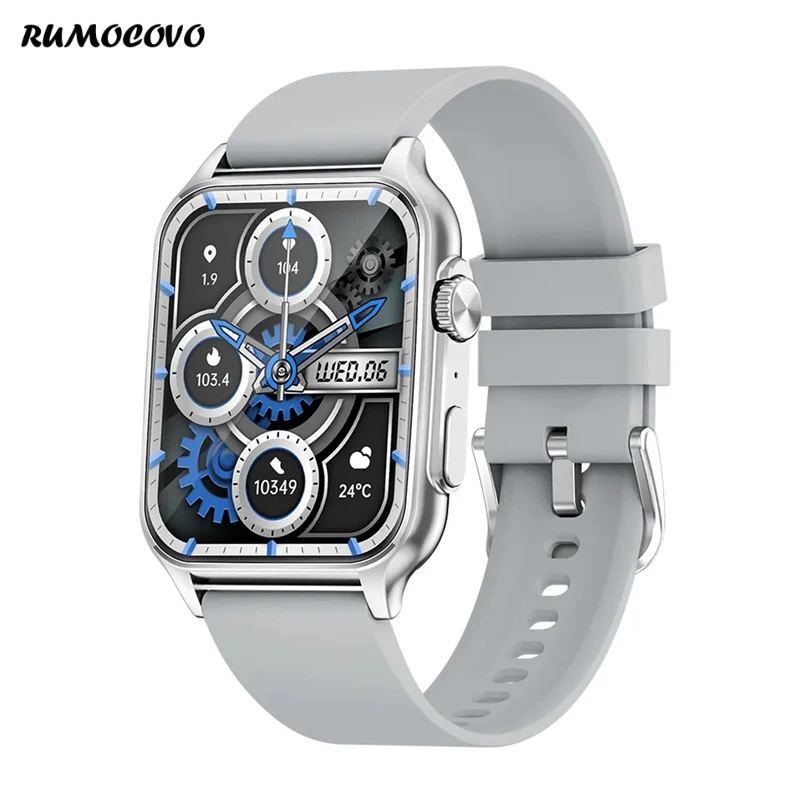 

RUMOCOVO® Smart Watch KT64 Men Bluetooth Call 1.96 Large Screen Wristwatch Heart Rate Monitoring Women Sports Fitness Smartwatch
