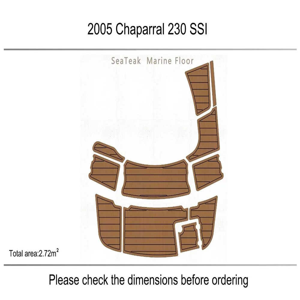 

2005 Chaparral 230 SSI Swim Platform Pads 1/4" 6mm EVA Teak deck floor SeaDek MarineMat Gatorstep Style Self Adhesive