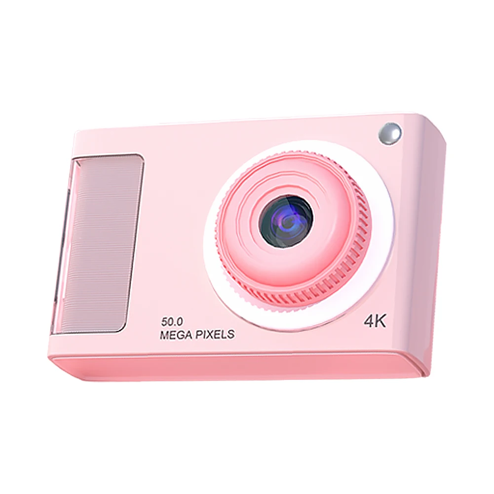 컴팩트 소형 카메라 듀얼 렌즈 디지털 포인트 앤 샷 카메라, 흔들림 방지 지지대, 32GB 카드, 남아 및 여아용, HD 1080P 48MP