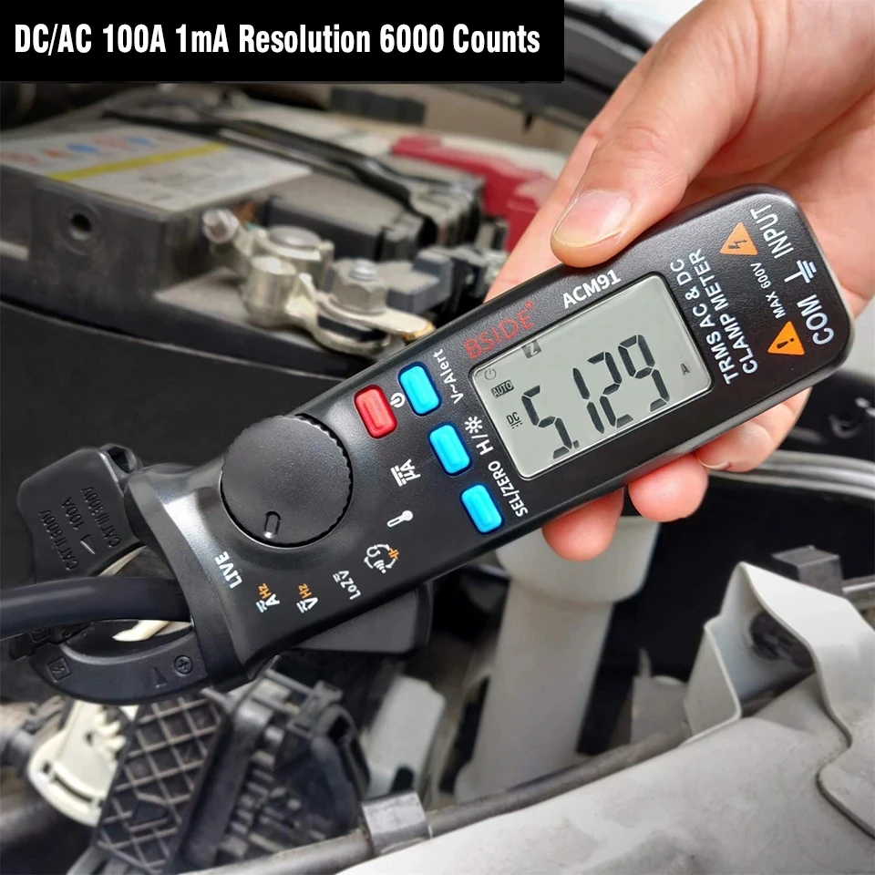 

BSIDE Digital Clamp Meter Multimeter Auto Range AC DC Current Voltage Tester True RMS Car repair Ammeter Capacitor Ohm Hz Tester