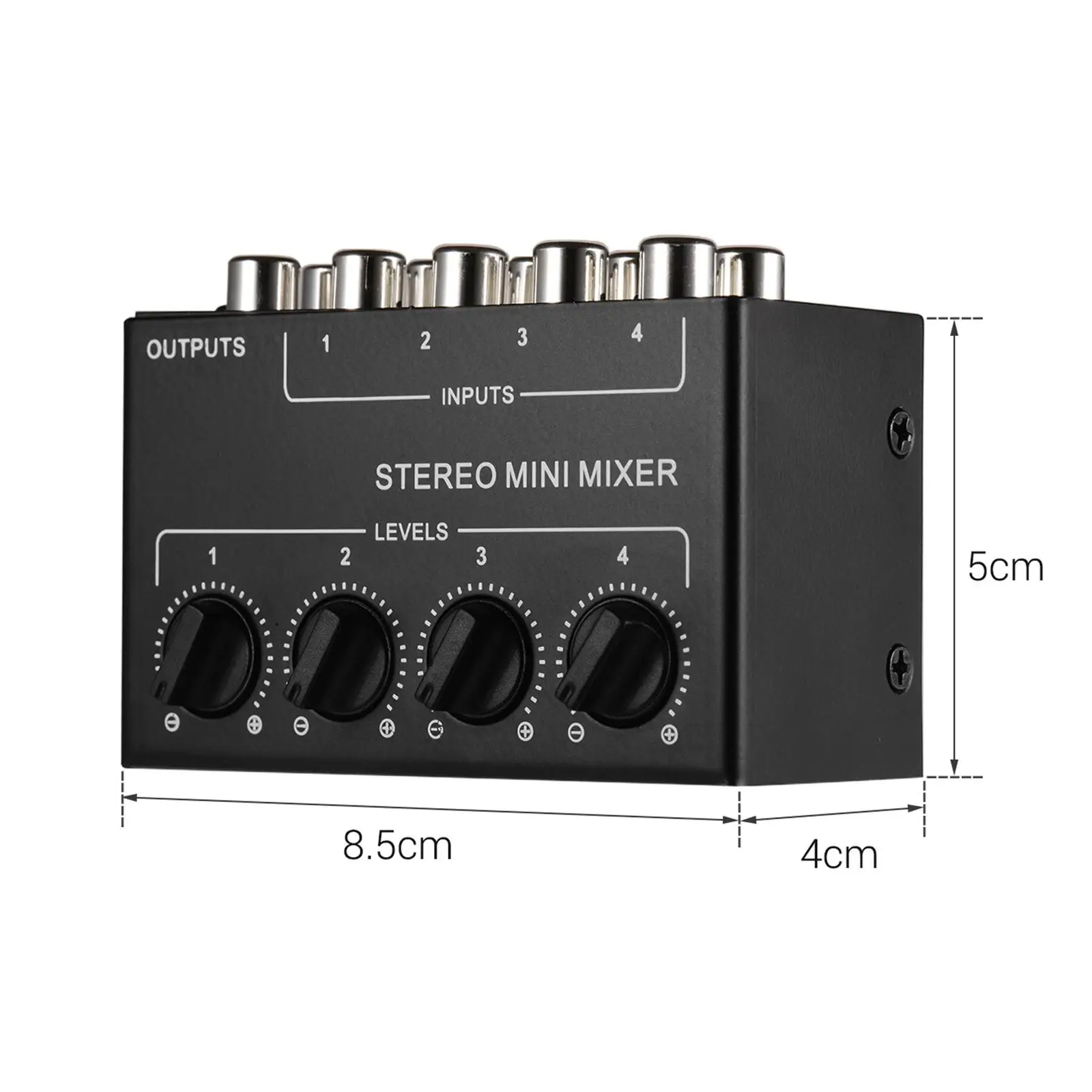 Mini Audio Mixer RCA Inputs Output Portable Passive Mixer Small Mixer