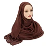 Châles en coton rayonne pour femmes musulmanes, Hijab Modal, écharpe unie, grande taille, Turban islamique, bandeau 190x85cm