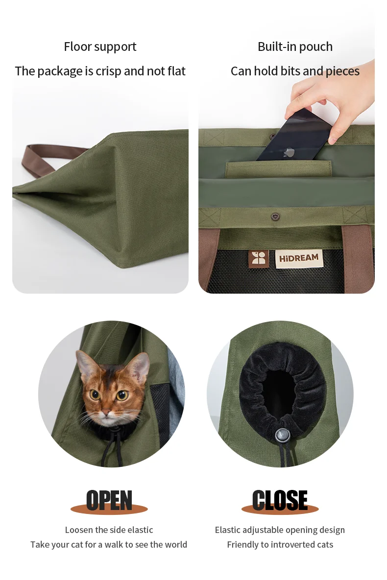 Pet Carrier Bag One Shoulder Canvas Transport Portable Handbag Puppy Kitten Sling Out Travel Backpack