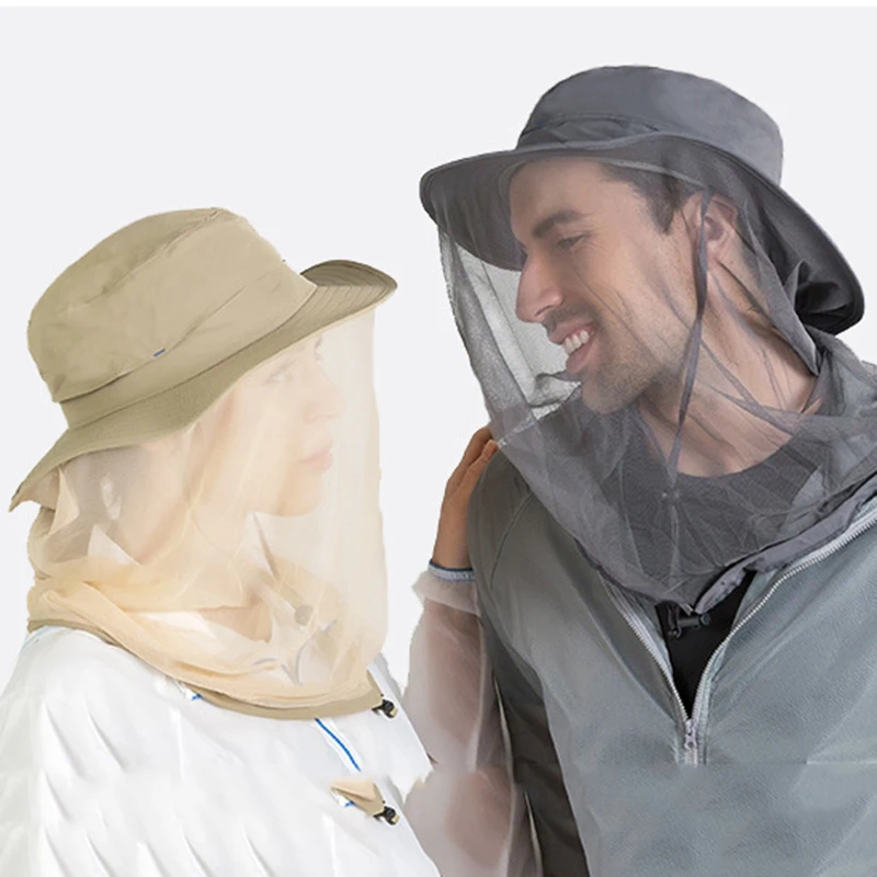

Outdoor Sunscreen Insect-proof Bee-proof Gauze Mask Protection Men And Women Large Eaves Sunshade Fishing Hat Fisherman Hat
