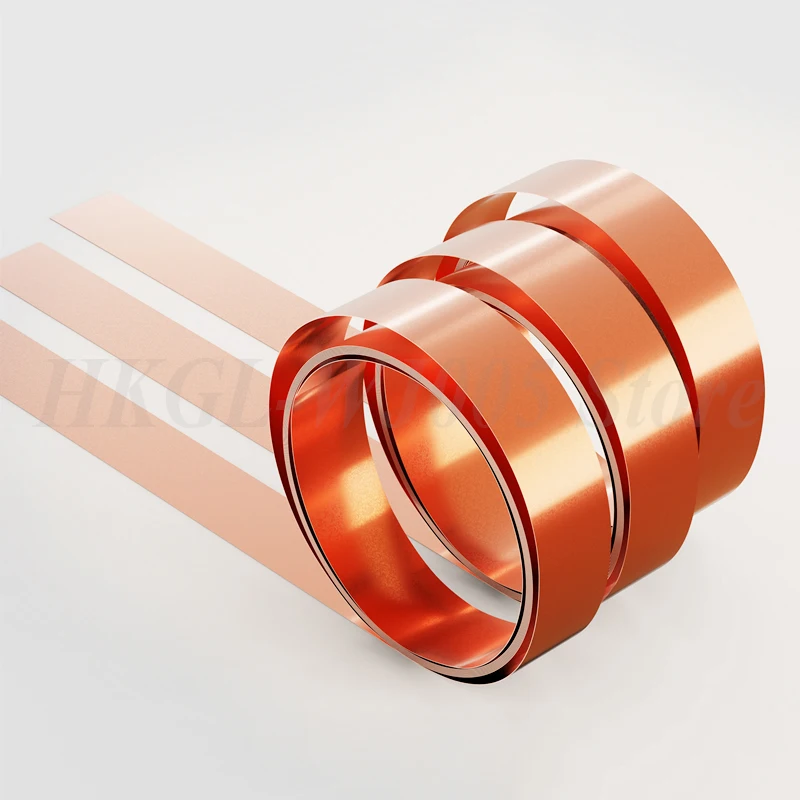 Thick 0.01-1mm T2 Copper Strip 99.9% Pure Copper Strip Copper Foil Plate Ultra Thin Copper Sheet Metal Strip Customizable