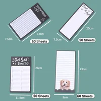 Kawaii Cute Magnet Fridge Memo Pads Non-sticky Notes Refrigerator Notepad Magnetic Grocery Shopping List To Do Check Daily Plan 2