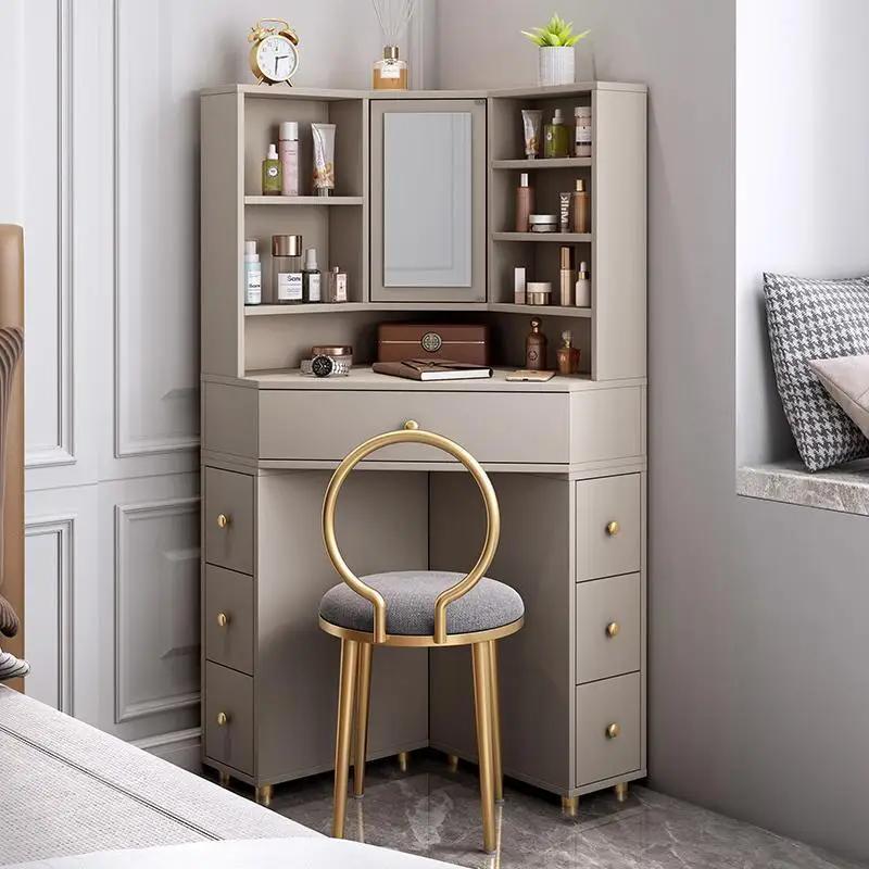 Light luxury corner dressing table, storage integrated bedroom