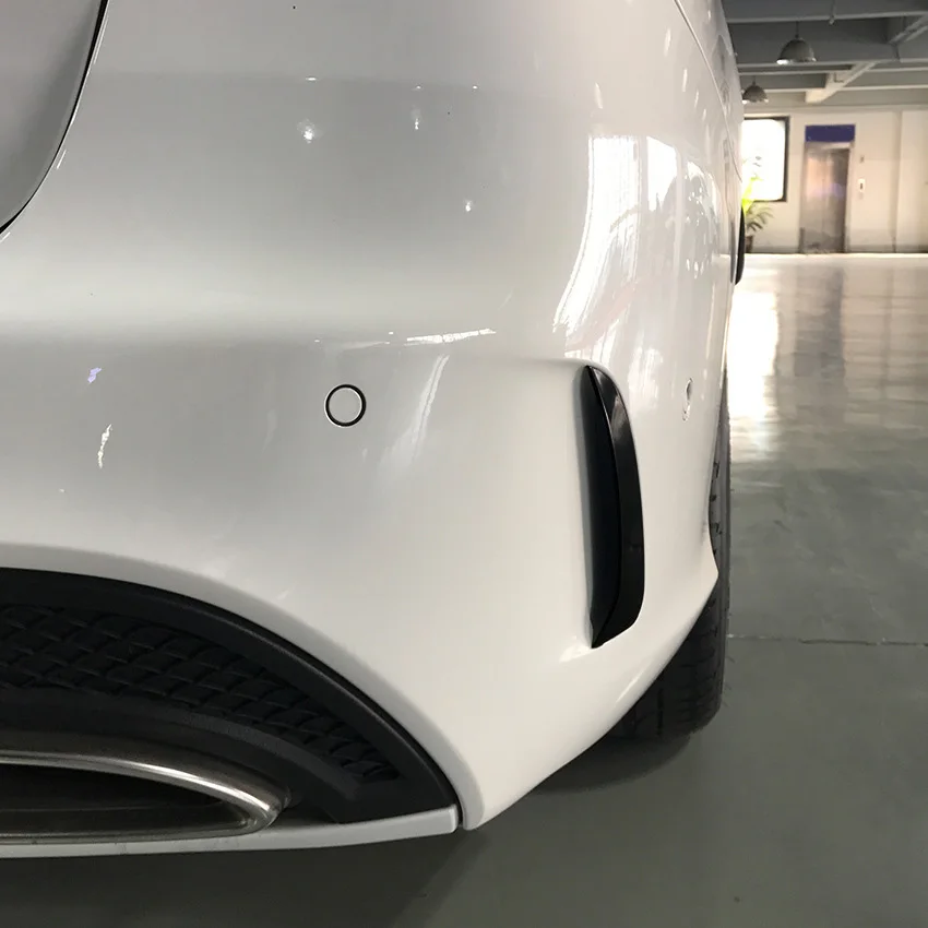Rear Bumper Spoiler Side Canard for Mercedes Benz C Class Estate S205 C180 C200 AMG Black Car Spoiler Cover