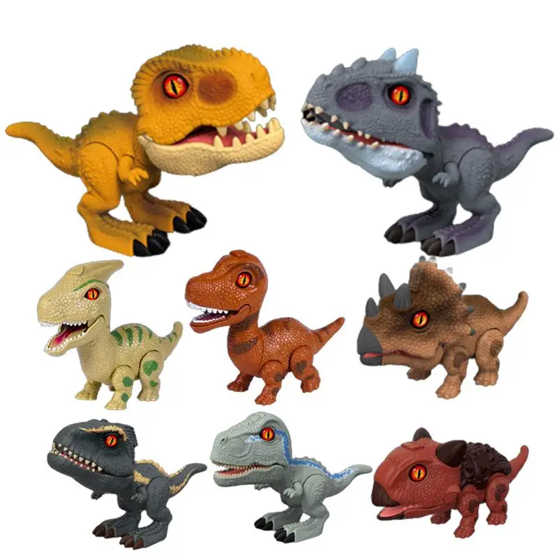 

Dinosaur Toys Movable Dinosaur Model Biting Hand Dino Toy Mini Funny Creative Tricky Animals Model For Kids Interaction Toy Gift