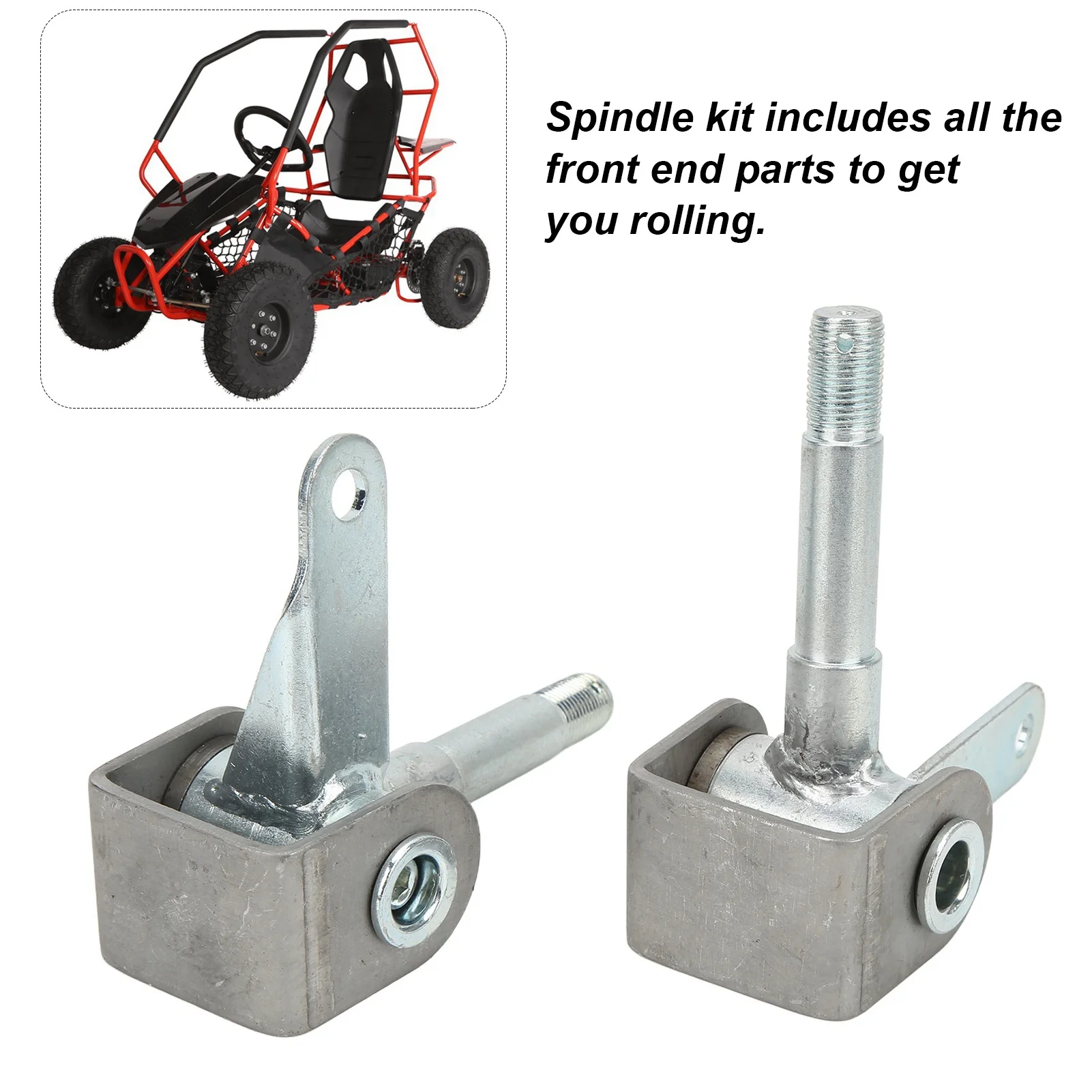 2pcs M16 Steering Shaft Bracket Kit Steel Alloy Spindle Bracket For Go Kart