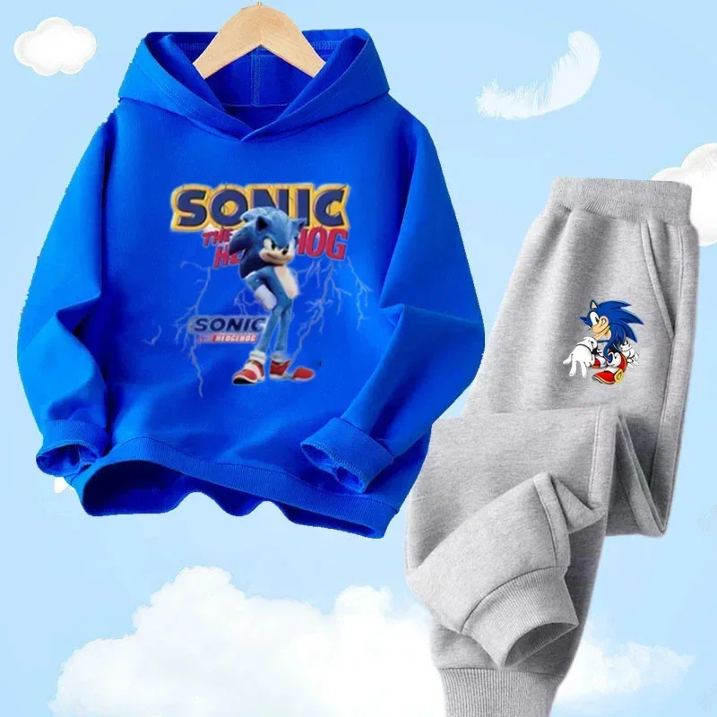 thumbnail image 1 of Conjunto de sudadera con capucha Sonic Tops, ropa para bebés de 2 a 12 años, ropa de abrigo para niños, sudadera de primavera 2024 para niñas, ropa para madres y niños, 1 of 4