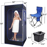 Portable Sauna Room, Remote Control of 4-liter Sauna Box, Large Space Family Sauna Tent, Pilates Family SPA, Full Body Steam 2