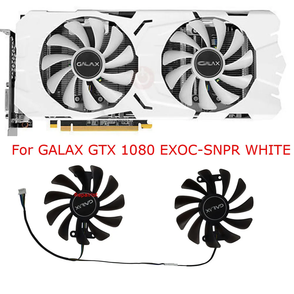 Graphics Cooler,Video Cards Fan,2Pcs/Set,For GALAX GTX 1080 EXOC