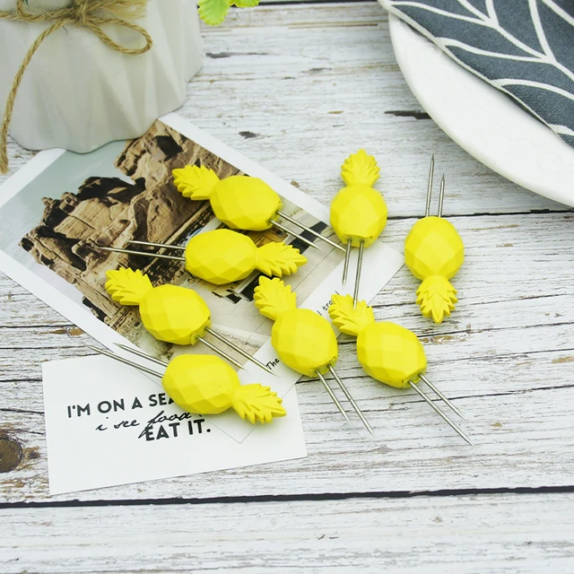 Villa Kukorica Nyárs Rozsdamentes Acél Kukoricatartók A Macskás Nyárson Gyümölcsvillák Aranyos Gyerekek Evőeszközök Kültéri Barbecue Szerszám 8Db - Image 2