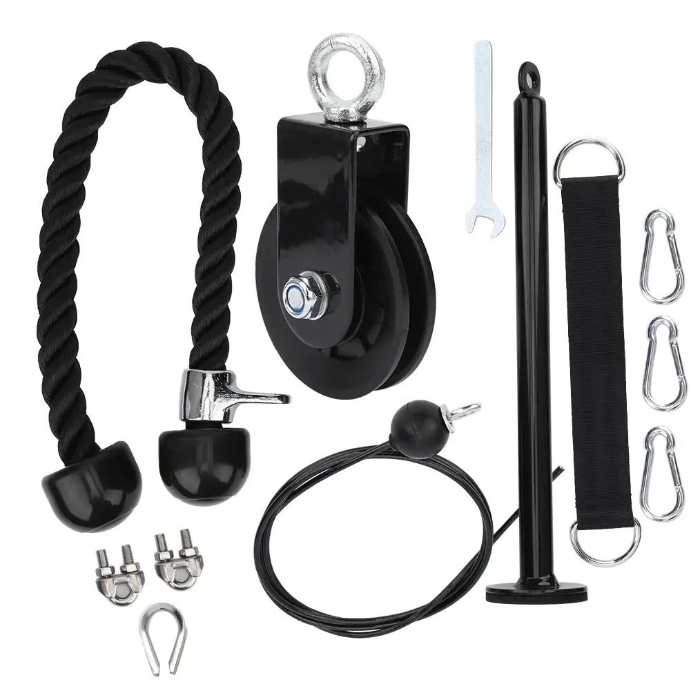 At-Home DIY Arm Strength Training Rope Set Triceps Pulldown Domestic Pulley System Gym Equipment Kit