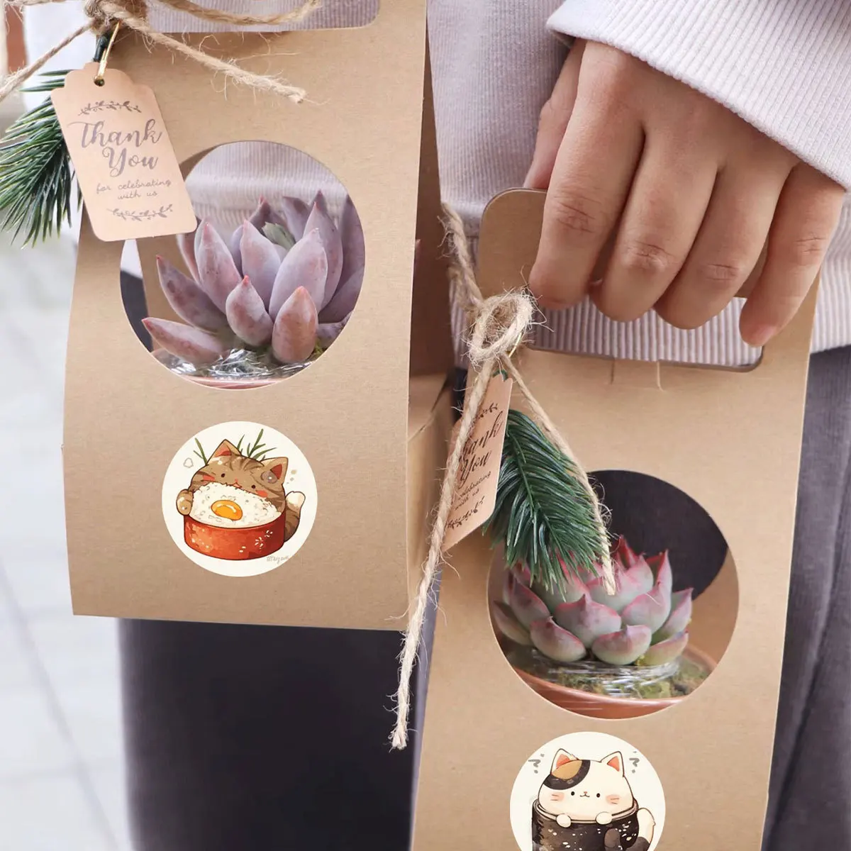 500개 귀여운 고양이 스시 스티커 DIY 공예, 소규모 사업, 학교 보상 스티커, 스크랩북킹 1인치