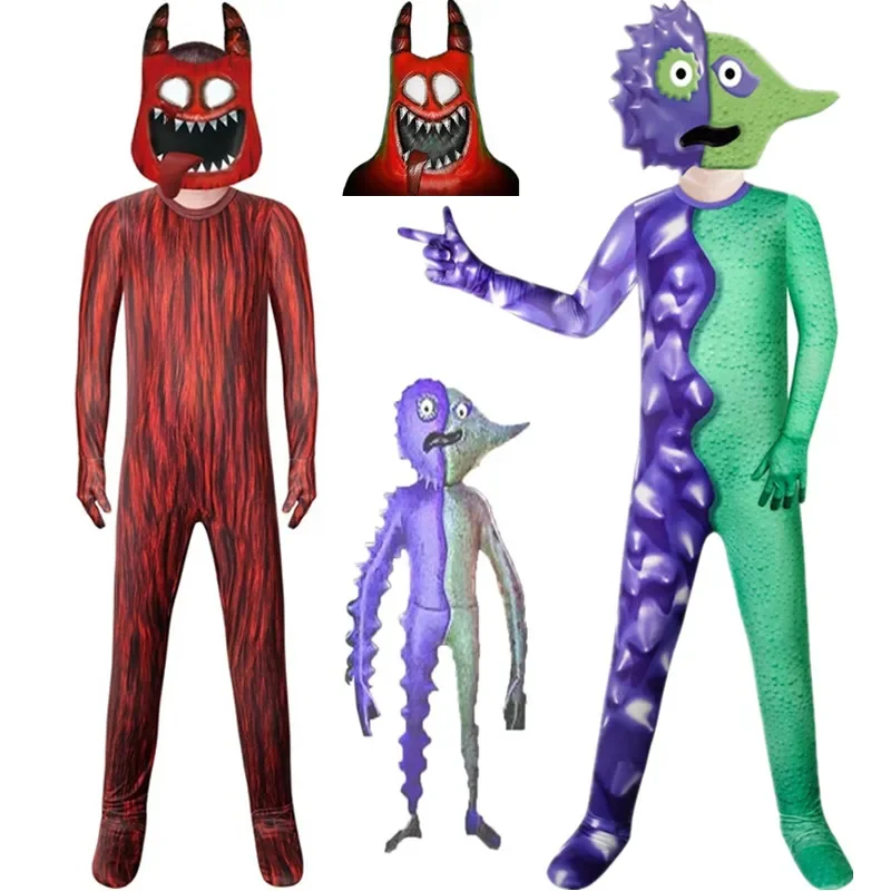 

Halloween Costume Garden of Banban D-two Faces Monster Horror Cosplay Jumpsuit Banban Role-playing Performance Clothing for kids