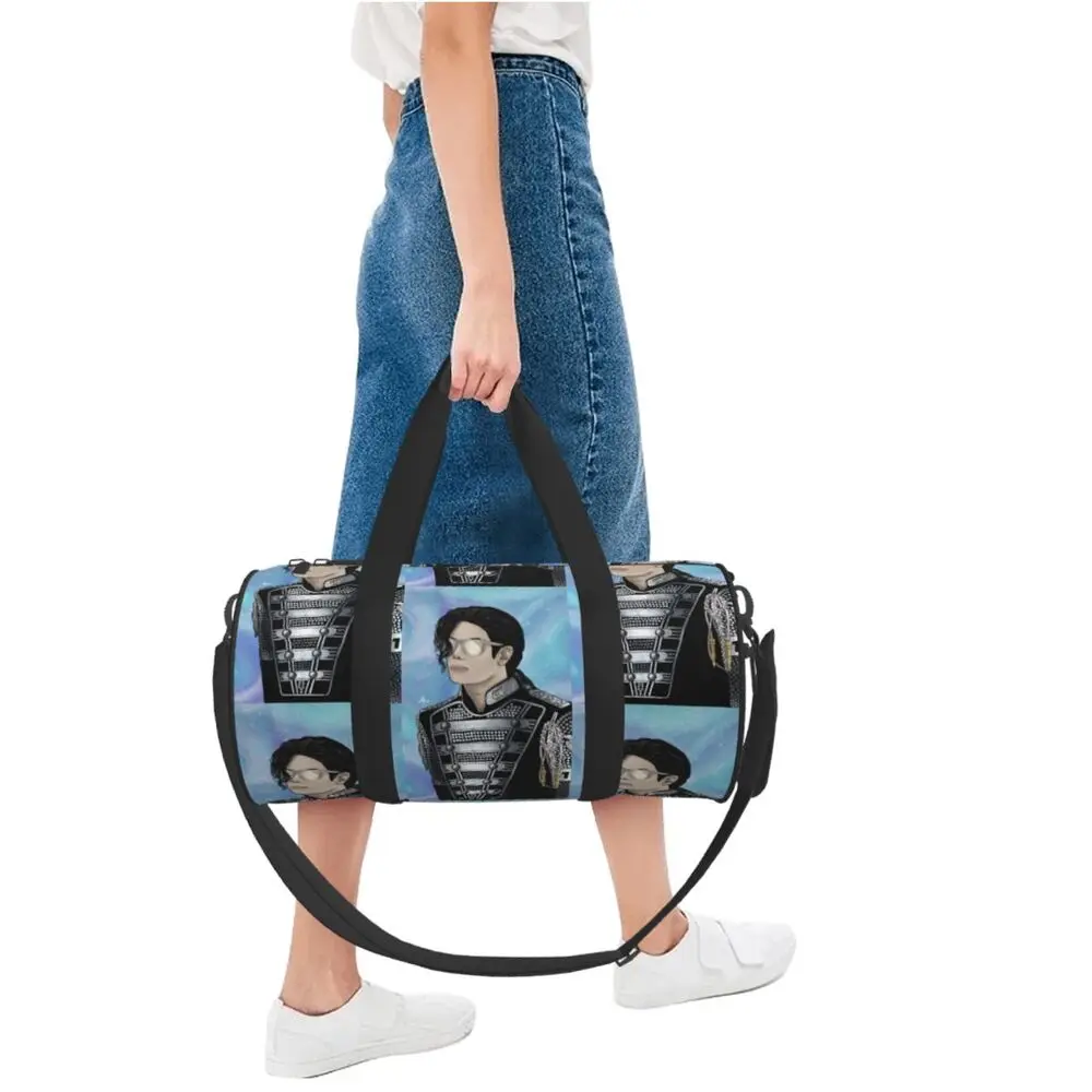 Michael Jackson Musicians Singers Dancers Large Duffle Gym Bag Waterproof Duffle Travel Bags Handbags Fitness bag