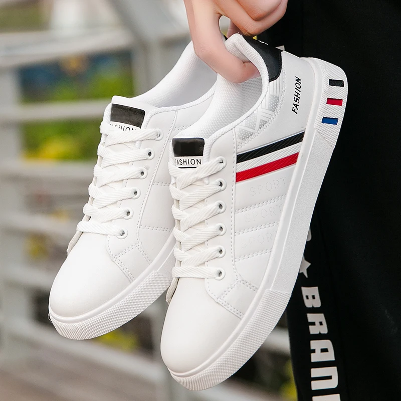 

Fall Men Sneakers Lightweight Breathable Men Shoes Flat Lace-Up Men Casual Shoes White Business Travel Unisex Tenis Masculino