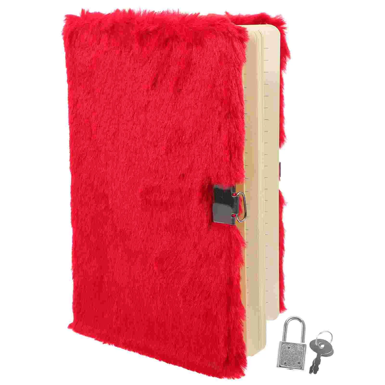 

Plush Book Kids Notebook Diary Lock Notebooks Girls Student Gift Password Travel