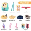 Pet Care Play Set Dog Grooming Kit with Backpack Doctor Set Vet Kit Educational Toy Pretend Play for Toddlers Kids Children 3