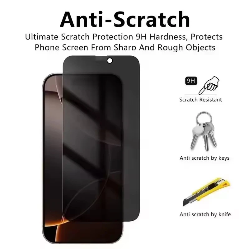 3Pcs Privacy Screen Protector For iPhone 16 Pro Max 16E Best 8k