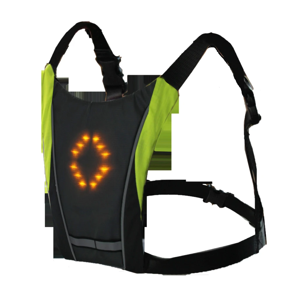 LED Wireless cycling vest men 20L MTB Bike Bag Safety LED Turn Signal Light Vest Bicycle Reflective Warning Vests Remote Control cycling vest reflective safety vest safety vest