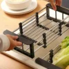 1pc Adjustable Dish Drainer Telescopic Over Sink Dish Drying Rack with  Fruit Vegetable Drain Basket Kitchen Tools and Utensils 4