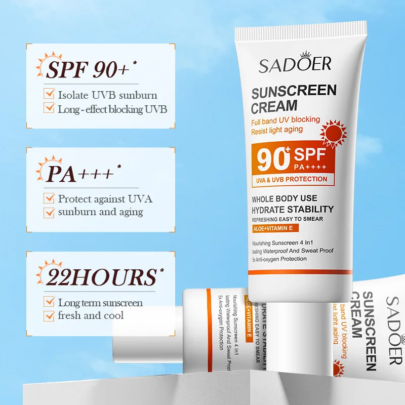 220ml SPF90+Sunscreen UV Protection Whitening Sunscreen Moisturizing Whitening Face And Body Sunscreen Skin Care Anti-Aging