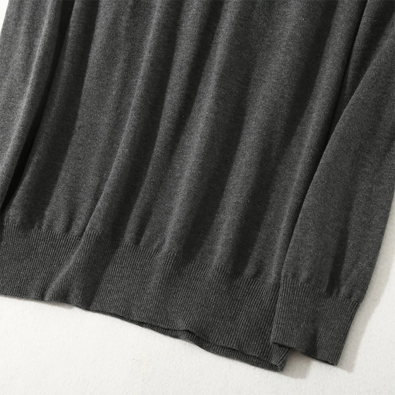 Men's 63.9% Silk 10.2% Cashmere Crew Neck everyday Long Sleeve Pullover Sweater Top Shirt LY006 5