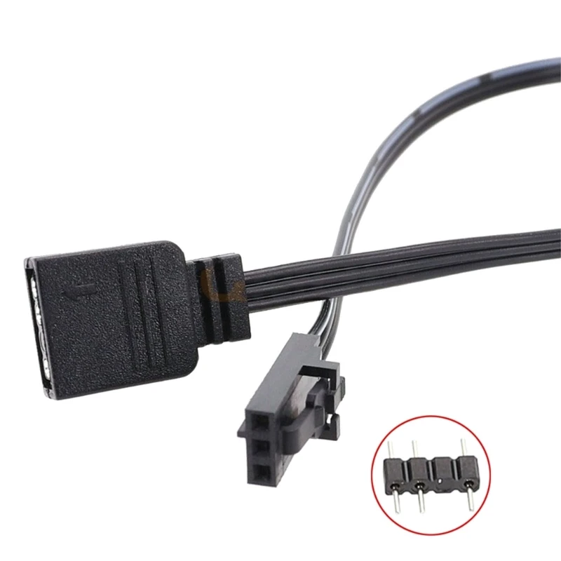 5V3Pin ARGB Adapter Cable Perfect for for Corsair RGB 4Pin for AuraandMSI