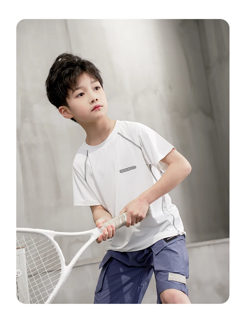 Boys Sports Wear Clothes Girls Sportswear for Kids T-shirt Toddler 4 to 12 Years Mesh Breathable Blue Pink Tees 25 Sdfea2cf265b348c2831320c92c72d14cf