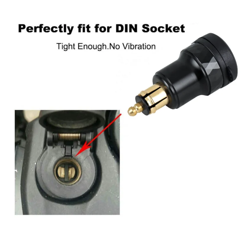 4,2 A Dual USB Ladegerät Adapter Dual USB Ladegerät Hella DIN Steckdose Für BMW Ducati Triumph Motorrad NEUE Aluminium Legierung – Detail 6