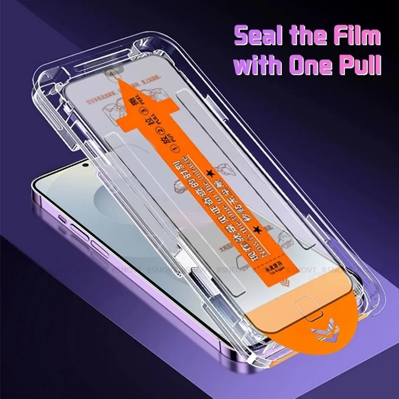 Premium Tempered Glass Screen Protector for Samsung Galaxy S25 - Easy Full Glue HD 9H Durability, Available in Multi-Pack Options