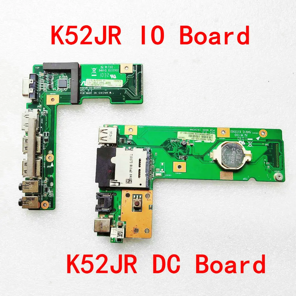 

K52JR DC Power Board k52jr io board For ASUS K52 K52J K52JR K52JE K52JC K52DR X52F K52F X52J laptope LAN USB Audio Jack Boad